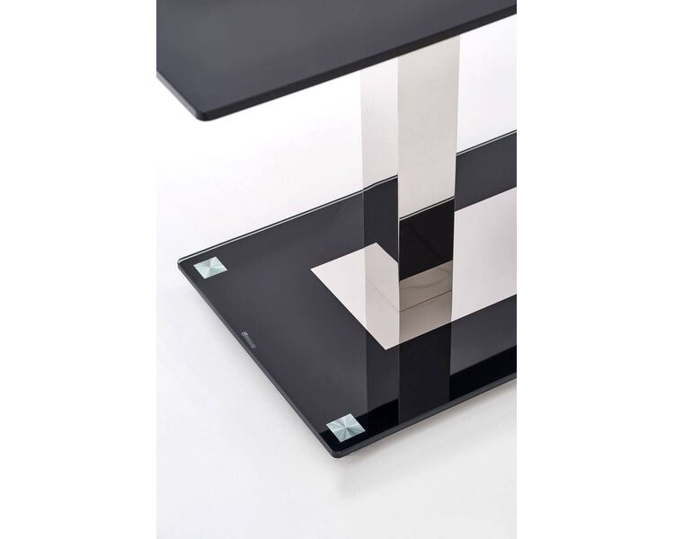 Купить Стол Halmar Walter 2 прямоугольный, металл, стекло, 130 x 80 см, Варианты цвета: черный, фото 2
