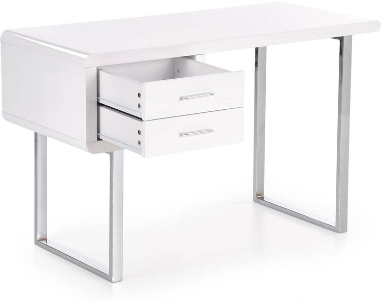 Купить Стол письменный Halmar B30 прямоугольный, металл, МДФ, 120 x 55 см, Варианты цвета: белый, фото 3