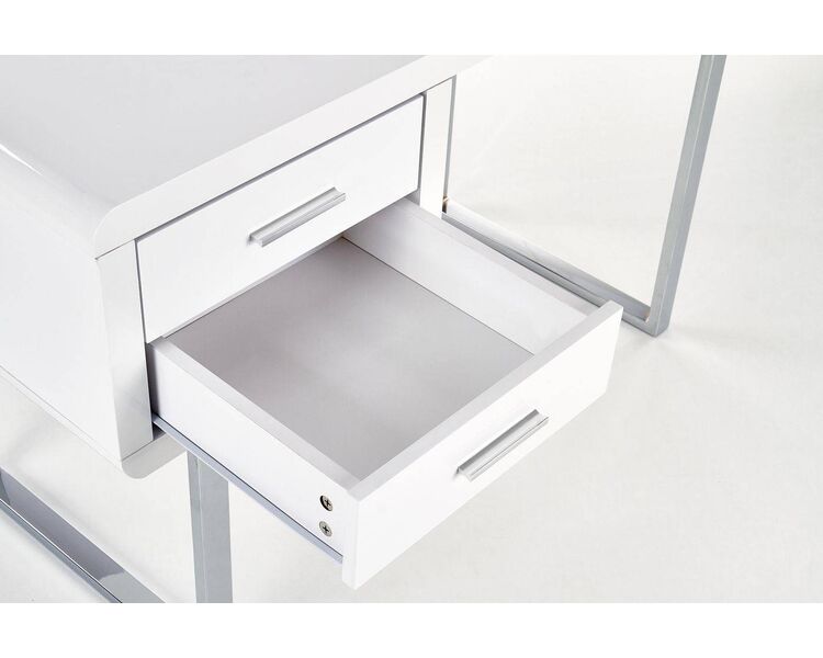 Купить Стол письменный Halmar B30 прямоугольный, металл, МДФ, 120 x 55 см, Варианты цвета: белый, фото 4