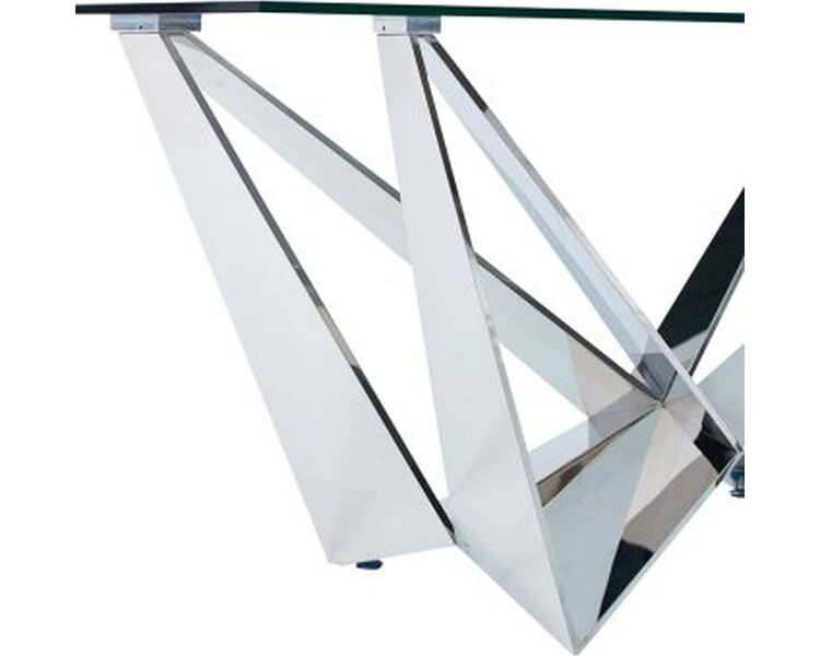 Купить Стол T102 C прямоугольный, металл, стекло, 200 x 100 см, Варианты цвета: прозрачный, фото 2