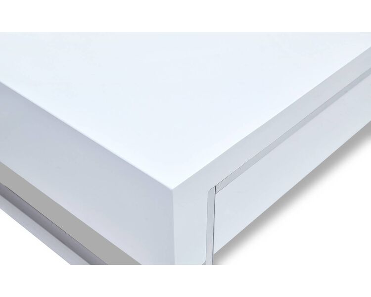 Купить Стол журнальный CT-140 прямоугольный, металл, МДФ, 120 x 70 см, Варианты цвета: белый, фото 3