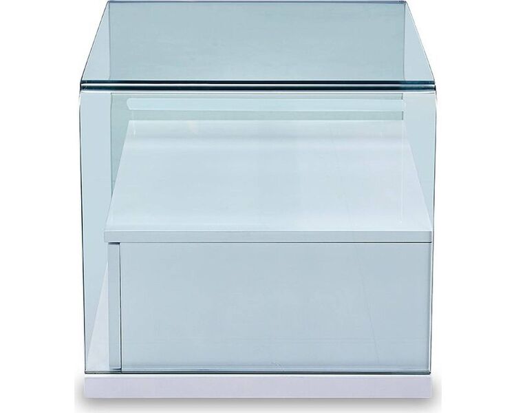 Купить Стол журнальный F-046 прямоугольный, МДФ, стекло, 60 x 45 см, Варианты цвета: прозрачный, фото 3