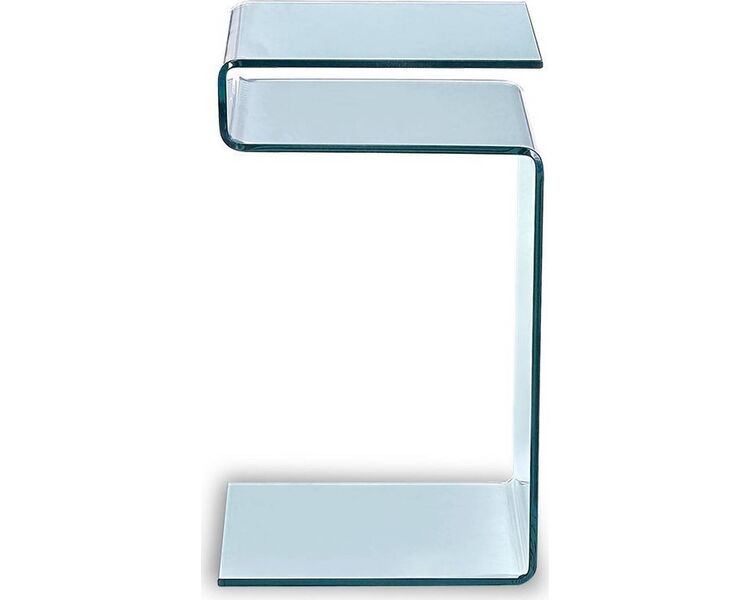 Купить Стол журнальный F-C601 прямоугольный, стекло, стекло, 42 x 37 см, Варианты цвета: прозрачный, фото 2