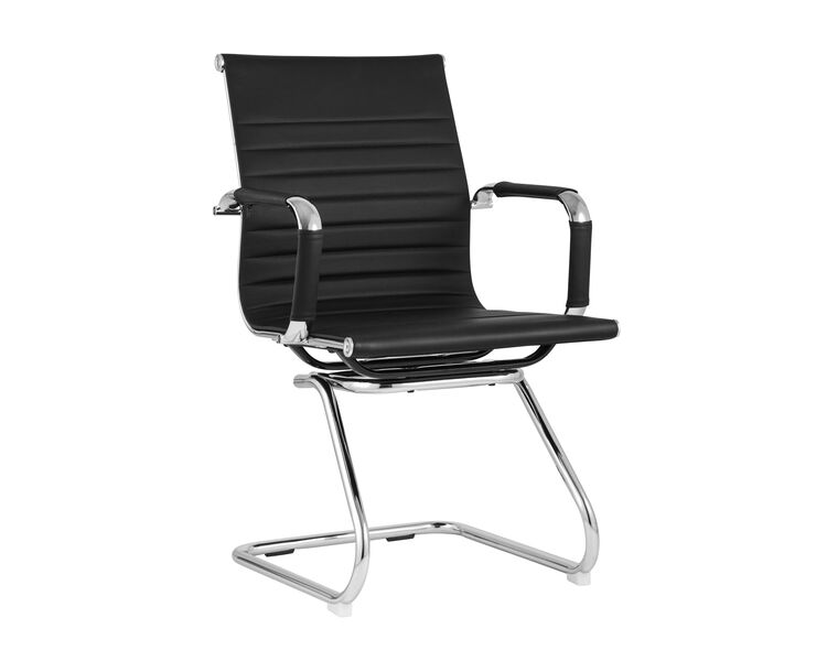 Купить Стул-кресло для посетителей TopChairs Visit черный, Цвет: черный/серый/черный