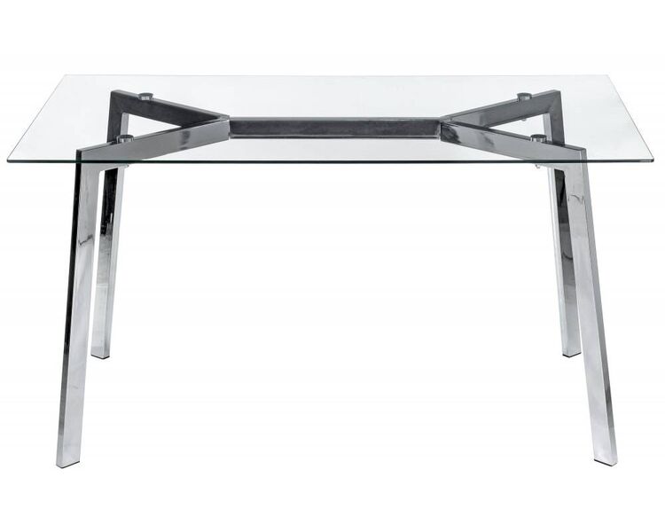 Купить Стол Modern 140 прямоугольный, металл, стекло, 140 x 80 см, Варианты цвета: прозрачный, фото 3