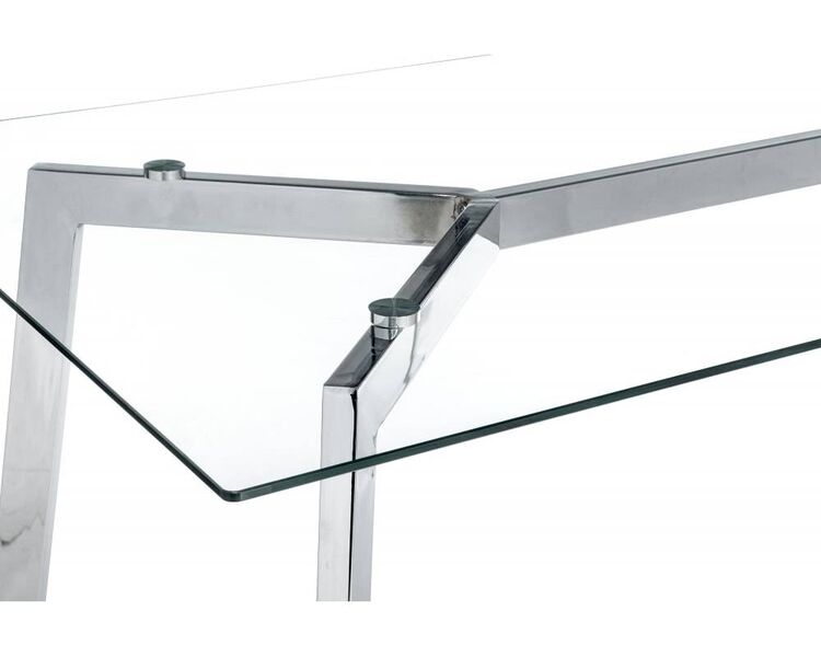 Купить Стол Modern 140 прямоугольный, металл, стекло, 140 x 80 см, Варианты цвета: прозрачный, фото 5