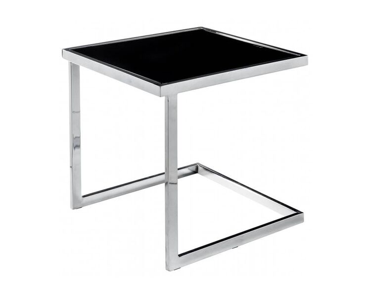 Купить Стол журнальный Deco SQ прямоугольный, металл, стекло, 50 x 48 см, Варианты цвета: черный, фото 5