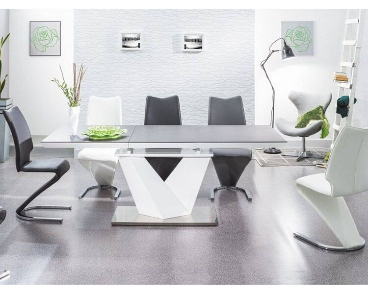 Купить Стол Signal Alaras II прямоугольный, МДФ, закаленное стекло, 160 x 90 см, Варианты цвета: серый, фото 4