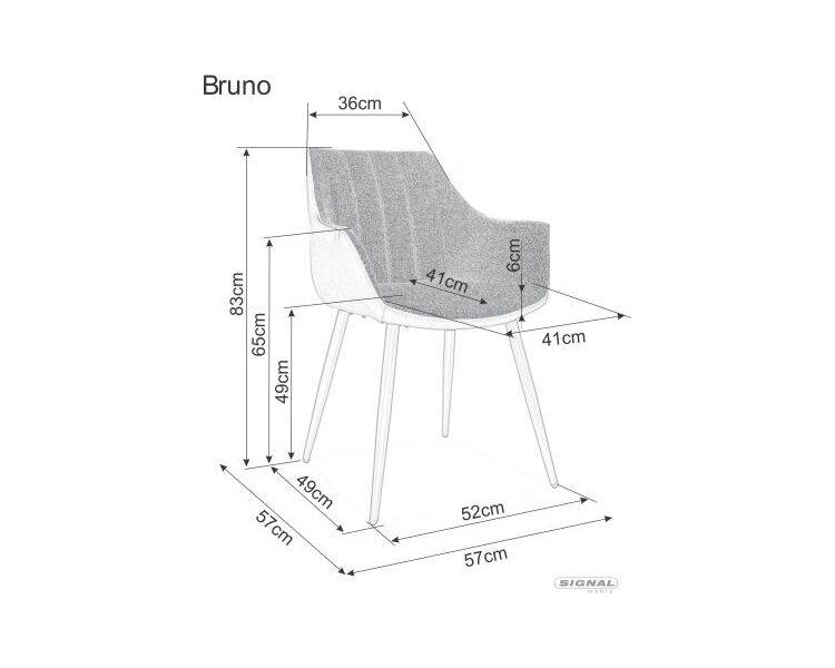 Купить Стул-кресло Signal Bruno светло-серый, черный, Цвет: светло-серый, фото 7