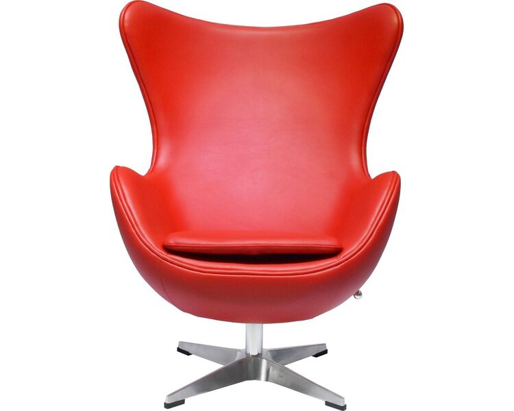 Купить Кресло Egg Chair, экокожа, красный, Цвет: красный, фото 4