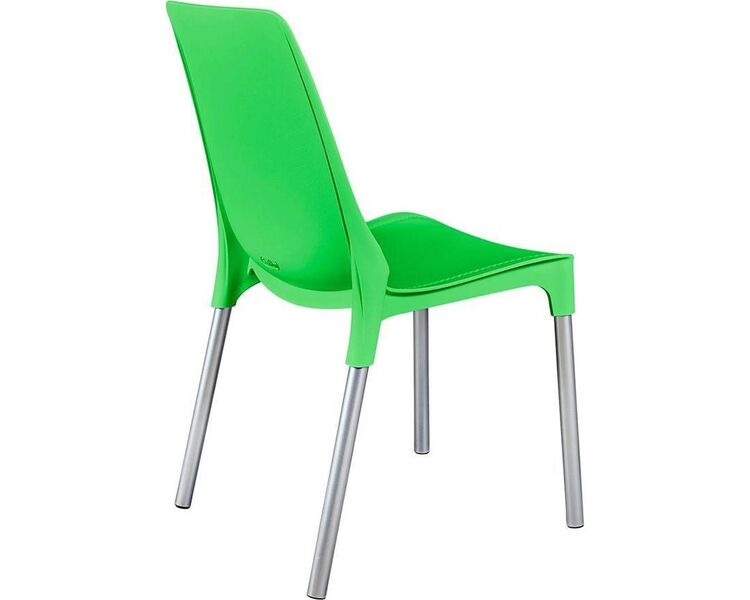 Купить Стул Genius серебристые ножки зеленый, серебристый, Цвет: зеленый/серебристый, фото 3