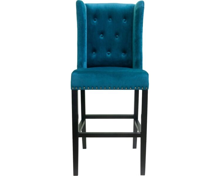 Купить Барный стул Skipton velvet сине-зеленый, черный, Цвет: сине-зеленый, фото 2
