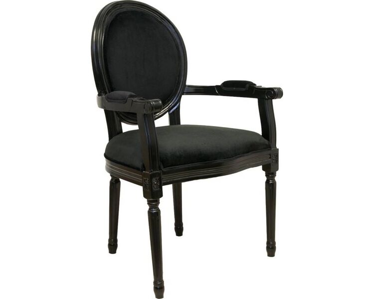 Купить Стул-кресло Diella black velvet черный, Цвет: черный