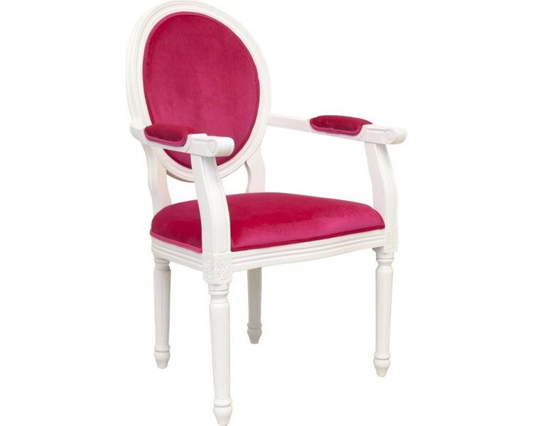 Купить Стул-кресло Diella white розовый, белый, Цвет: розовый