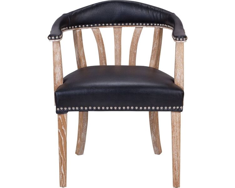 Купить Стул-кресло Tanner black leather черный, натуральный, Цвет: черный, фото 2