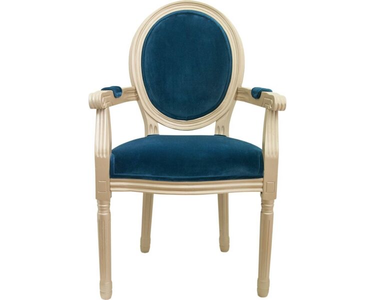 Купить Стул-кресло Volker arm gold сине-зеленый, золото, Цвет: сине-зеленый, фото 2