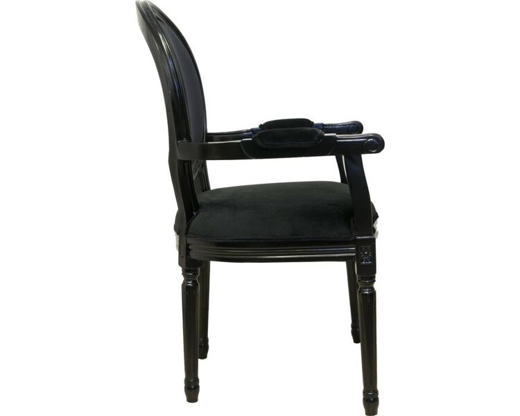 Купить Стул-кресло Diella black velvet черный, Цвет: черный, фото 2