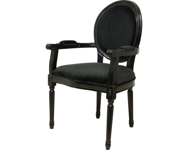 Купить Стул-кресло Diella black velvet черный, Цвет: черный, фото 4
