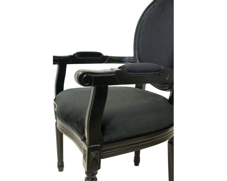 Купить Стул-кресло Diella black velvet черный, Цвет: черный, фото 5