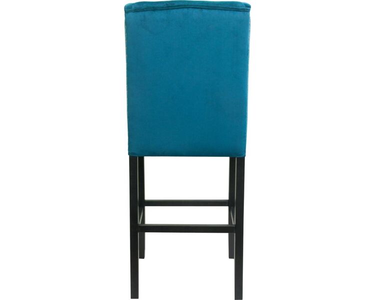 Купить Барный стул Skipton velvet сине-зеленый, черный, Цвет: сине-зеленый, фото 4