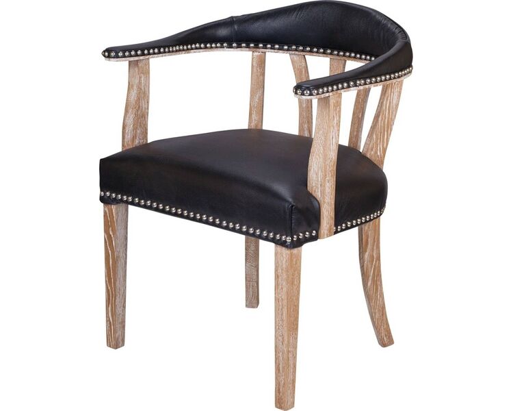 Купить Стул-кресло Tanner black leather черный, натуральный, Цвет: черный, фото 3