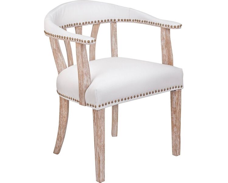 Купить Стул-кресло Tanner white leather белый, натуральный, Цвет: белый