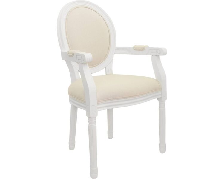 Купить Стул-кресло Volker arm white бежевый, белый, Цвет: бежевый