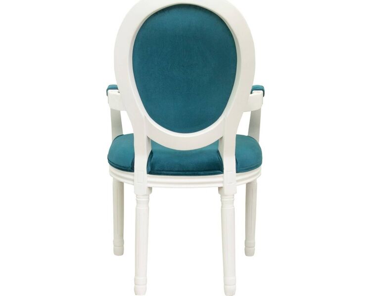 Купить Стул-кресло Volker arm white сине-зеленый, белый, Цвет: сине-зеленый, фото 4