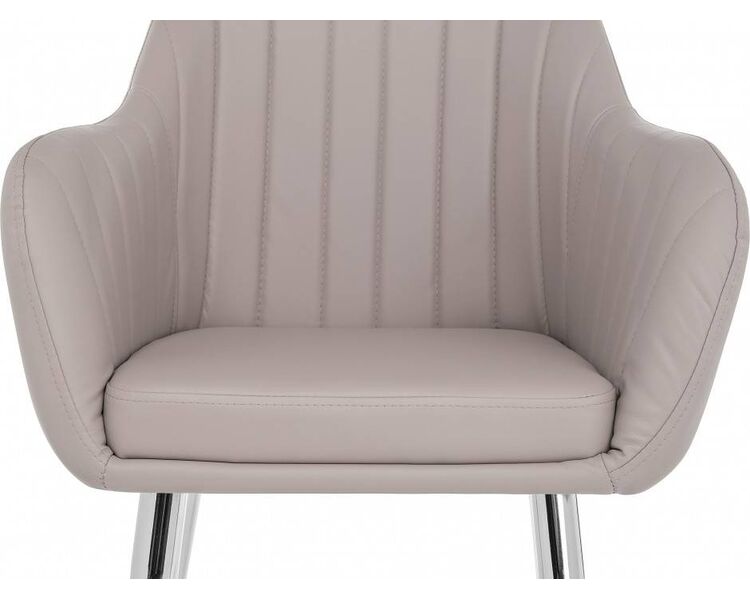 Купить Стул-кресло Mody светло-серый, хромированный , Цвет: светло-серый, фото 4