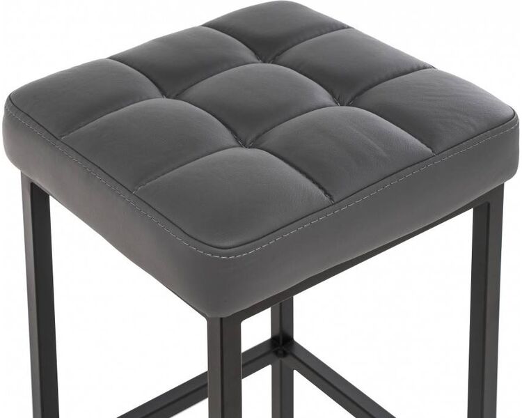 Купить Барный стул Лофт велюр темно-серый, черный, фото 2