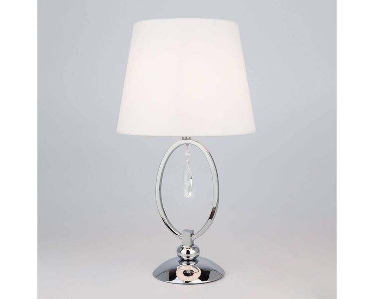 Купить Настольная лампа Eurosvet 01055/1 хром/прозрачный хрусталь Strotskis