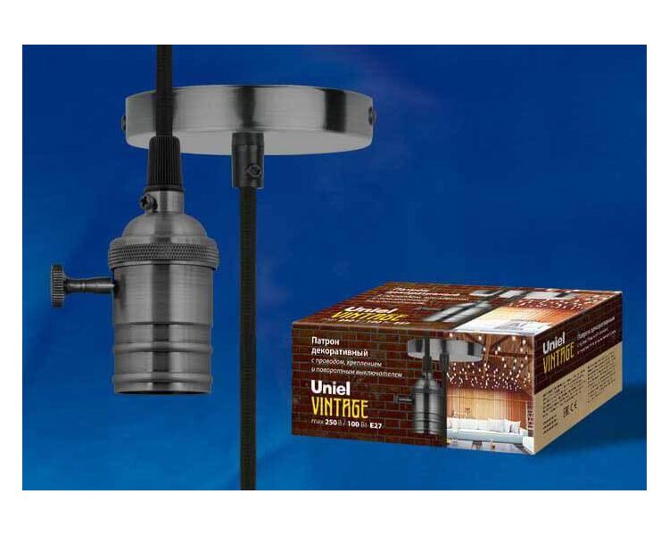 Купить Подвесной светильник Uniel DLC-V-S24K/E27 TS/1M/BL Pearl Black UL-00004501, фото 2