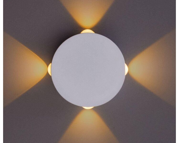 Купить Настенный светодиодный светильник Arte Lamp Tamburello A1525AP-1WH, фото 2