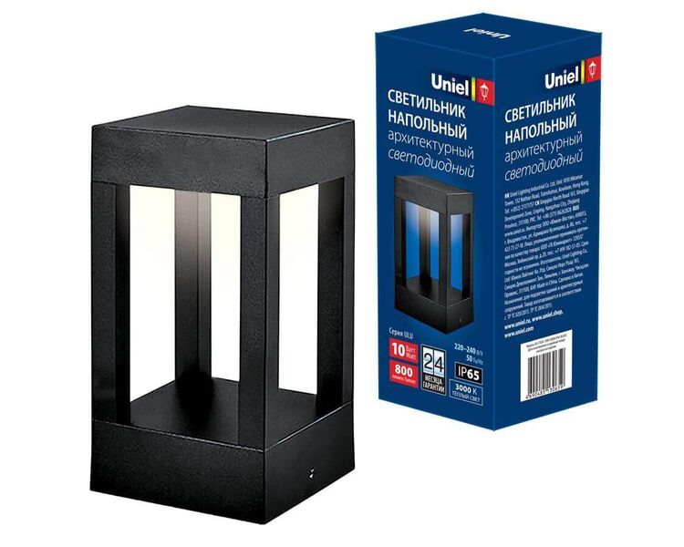Купить Уличный светодиодный светильник Uniel ULU-T03A-10W/3000K IP65 Black UL-00006815