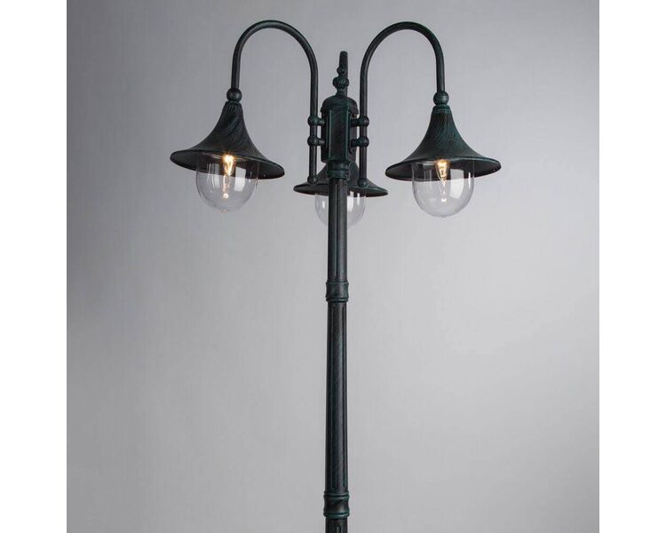 Купить Садово-парковый светильник Arte Lamp Malaga A1086PA-3BG, фото 3