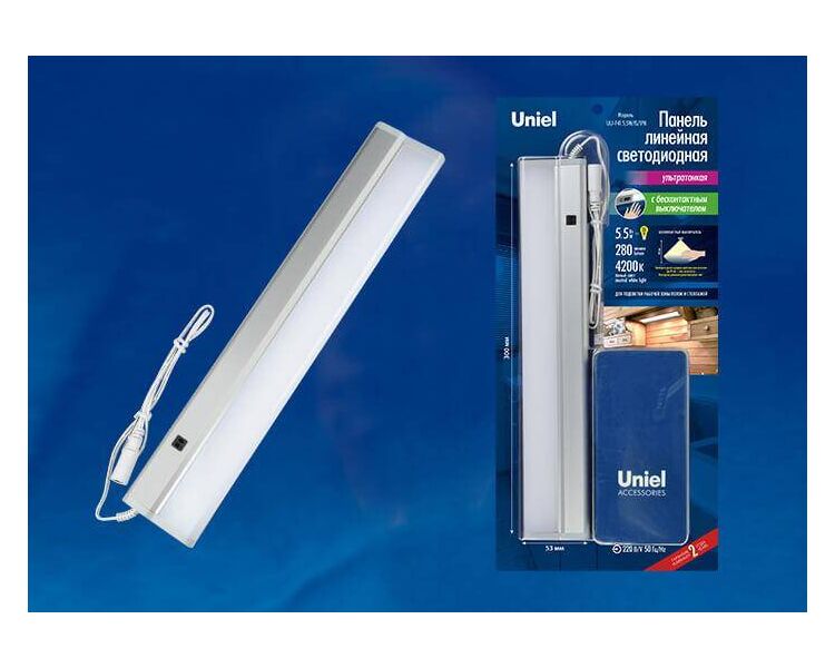 Купить Мебельный светодиодный светильник Uniel ULI-F41-5,5W/4200K/DIM Sensor IP20 Silver UL-00002883, фото 2