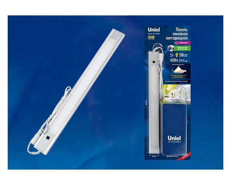 Купить Мебельный светодиодный светильник Uniel ULI-F40-5W/4200K Sensor IP20 Silver UL-00002881, фото 2
