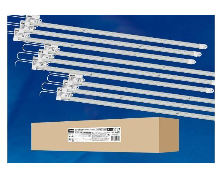 Купить Светодиодный светильник для растений Uniel ULY-P90-10W/SPFR/K IP65 AC220V Clear KIT09 UL-00003852