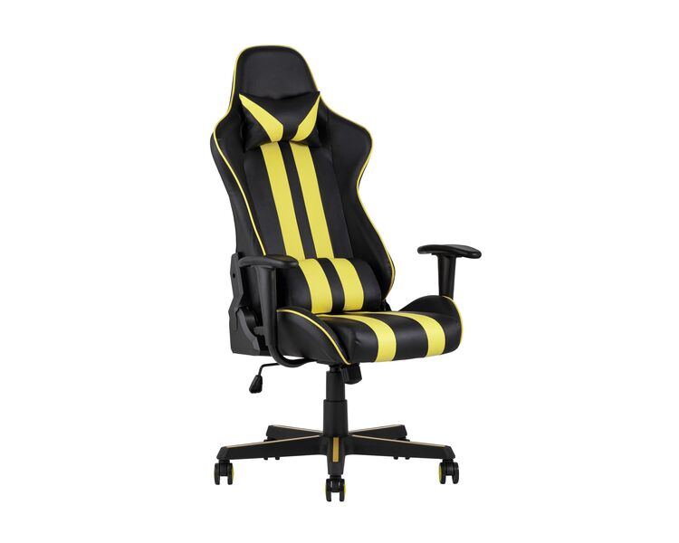 Купить Кресло игровое TopChairs Camaro желтый, Цвет: желтый/черный