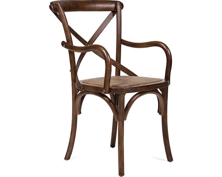 Купить Стул-кресло Cross коричневый, темное дерево, Цвет: коричневый