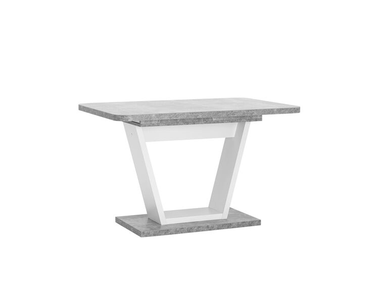 Купить Стол обеденный Vector раскладной 120-160*80 бетон/белый, Варианты цвета: серый, Варианты размера: 