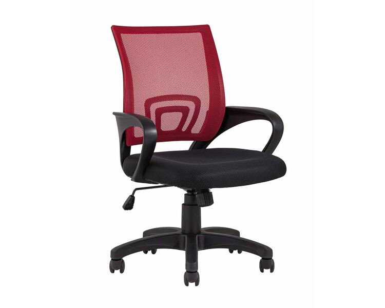 Купить Кресло офисное TopChairs Simple красный, Цвет: красный/черный