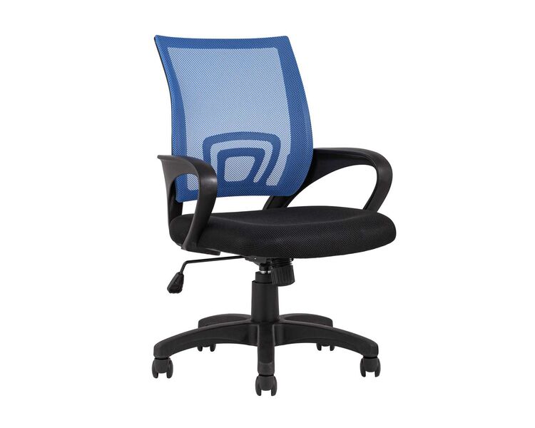 Купить Кресло офисное TopChairs Simple синий, Цвет: синий/черный