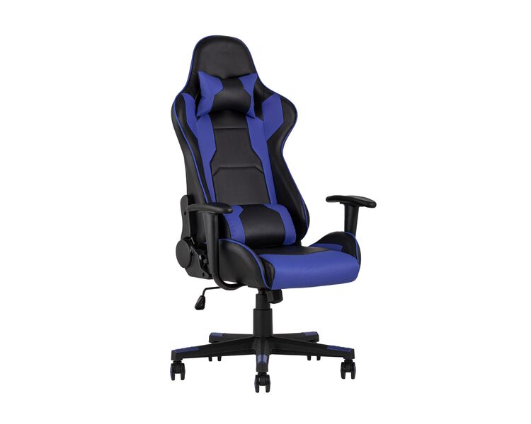 Купить Кресло игровое TopChairs Diablo синий, Цвет: синий/черный
