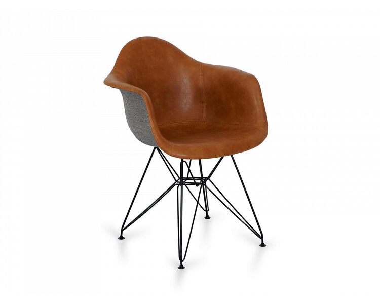Купить Стул-кресло Lestari светло-коричневый/черный, Цвет: коричневый
