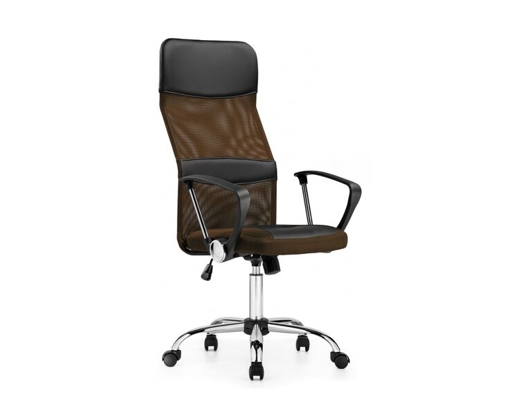 Купить Компьютерное кресло Arano коричневый, хром, Цвет: коричневый