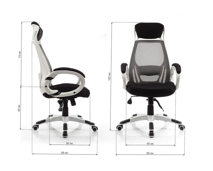 Купить Компьютерное кресло Burgos черный, белый, Цвет: белый, фото 2