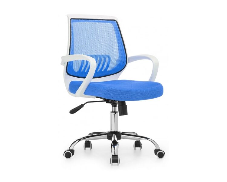 Купить Компьютерное кресло Ergoplus бежевый, хром, Цвет: синий