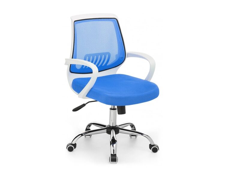 Купить Компьютерное кресло Ergoplus бежевый, хром, Цвет: синий, фото 6