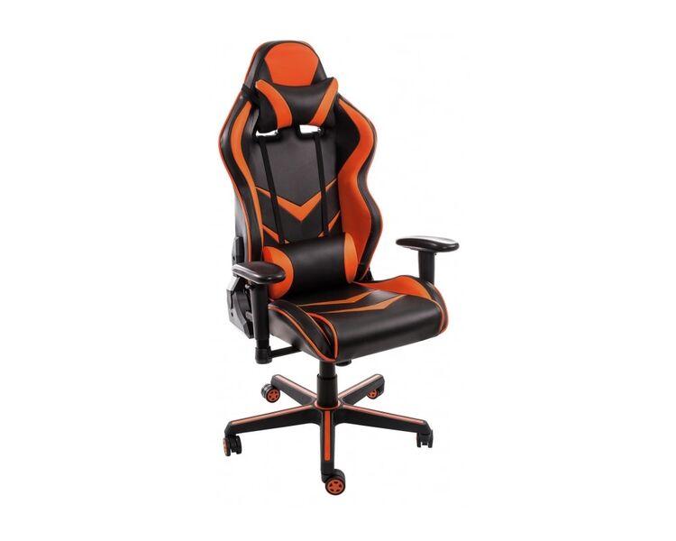 Купить Компьютерное кресло Racer оранжевый, хром, Цвет: оранжевый